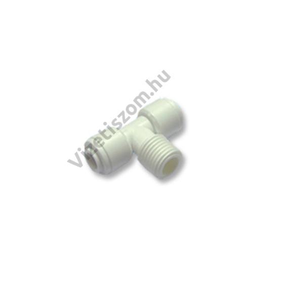 Gyors csatlakozó szimmetrikus menetes "T" idom 1/4" menet x 1/4" csővezeték x 1/4" csővezeték (16) Gyors csatlakozó szimmetrikus menetes "T" idom 1/4" menet x 1/4" csővezeték x 1/4" csővezeték (16)